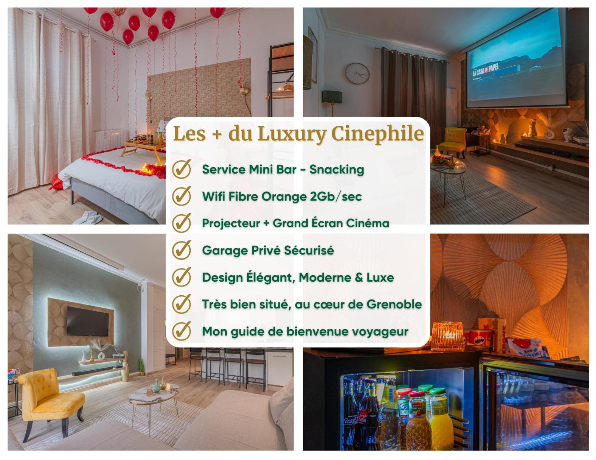 Apartament Luxury Cinephile - Netflix - 2 Balcons - Garage Prive - Minibar Grenoble Zewnętrze zdjęcie